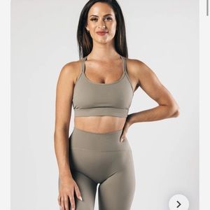 SOLD Alphalete Tri Bra sea shell